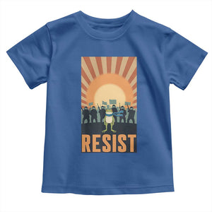 Frog Resist Toddler T Shirt Bold Protest Free Portland TS02 Royal Blue Print Your Wear