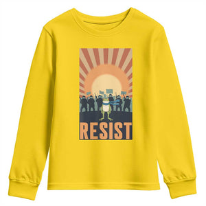 Frog Resist Youth Sweatshirt Bold Protest Free Portland TS02 Daisy Print Your Wear