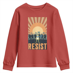 Frog Resist Youth Sweatshirt Bold Protest Free Portland TS02 Red Print Your Wear