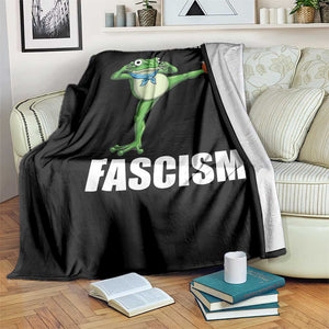 Frogs Against Fascism Throw Blanket No Fascist No Kings Funny Portland Frog Protest TS02 Print Your Wear