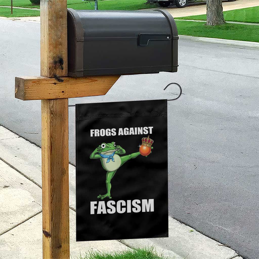 Frogs Against Fascism Garden Flag No Fascist No Kings Funny Portland Frog Protest TS02 Print Your Wear