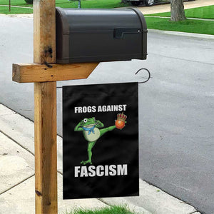 Frogs Against Fascism Garden Flag No Fascist No Kings Funny Portland Frog Protest TS02 Print Your Wear