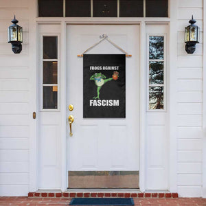 Frogs Against Fascism Garden Flag No Fascist No Kings Funny Portland Frog Protest TS02 Print Your Wear