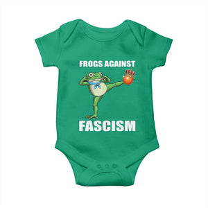 Frogs Against Fascism Baby Onesie No Fascist No Kings Funny Portland Frog Protest TS02 Irish Green Print Your Wear