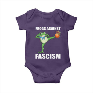 Frogs Against Fascism Baby Onesie No Fascist No Kings Funny Portland Frog Protest TS02 Purple Print Your Wear