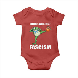 Frogs Against Fascism Baby Onesie No Fascist No Kings Funny Portland Frog Protest TS02 Red Print Your Wear