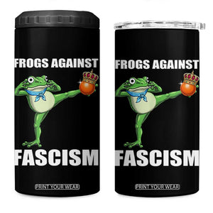 Frogs Against Fascism 4 in 1 Can Cooler Tumbler No Fascist No Kings Funny Portland Frog Protest TS02 One Size: 16 oz Black Print Your Wear