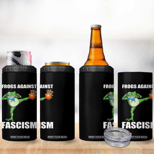 Frogs Against Fascism 4 in 1 Can Cooler Tumbler No Fascist No Kings Funny Portland Frog Protest TS02 Print Your Wear
