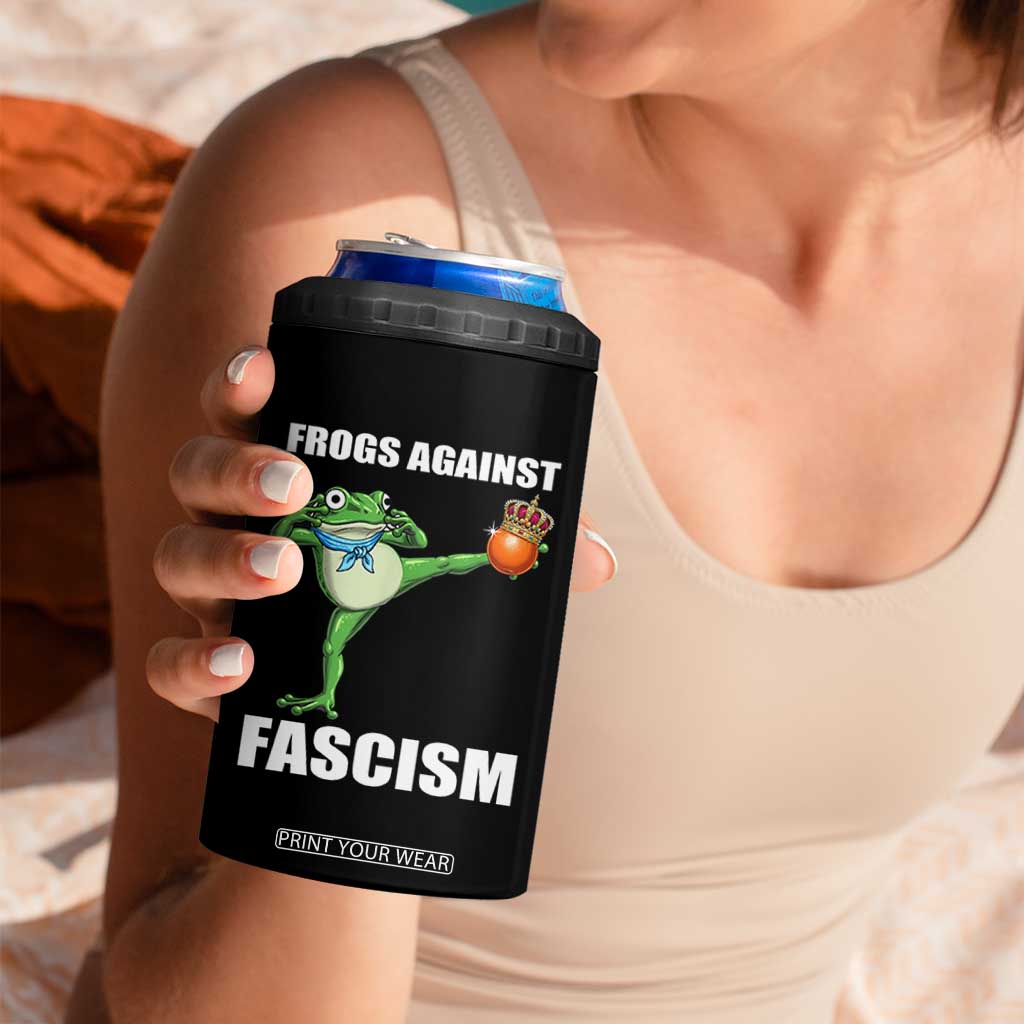 Frogs Against Fascism 4 in 1 Can Cooler Tumbler No Fascist No Kings Funny Portland Frog Protest TS02 Print Your Wear