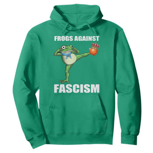 Frogs Against Fascism Hoodie No Fascist No Kings Funny Portland Frog Protest TS02 Irish Green Print Your Wear