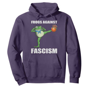 Frogs Against Fascism Hoodie No Fascist No Kings Funny Portland Frog Protest TS02 Purple Print Your Wear