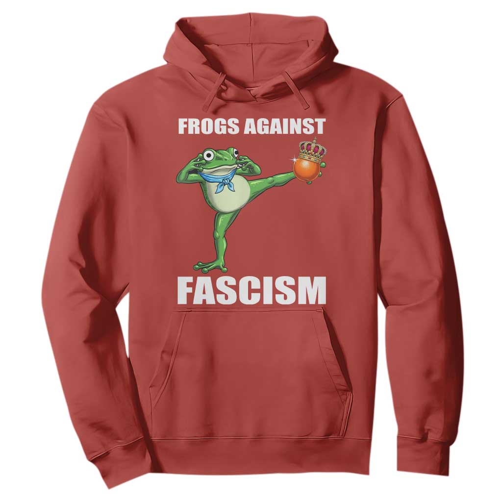 Frogs Against Fascism Hoodie No Fascist No Kings Funny Portland Frog Protest TS02 Red Print Your Wear