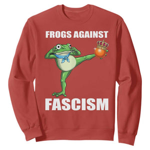 Frogs Against Fascism Sweatshirt No Fascist No Kings Funny Portland Frog Protest TS02 Red Print Your Wear