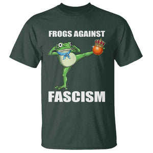 Frogs Against Fascism T Shirt No Fascist No Kings Funny Portland Frog Protest TS02 Dark Forest Green Print Your Wear