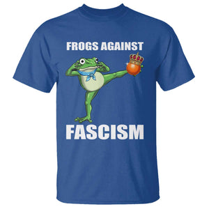 Frogs Against Fascism T Shirt No Fascist No Kings Funny Portland Frog Protest TS02 Royal Blue Print Your Wear