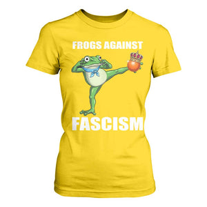 Frogs Against Fascism T Shirt For Women No Fascist No Kings Funny Portland Frog Protest TS02 Daisy Print Your Wear