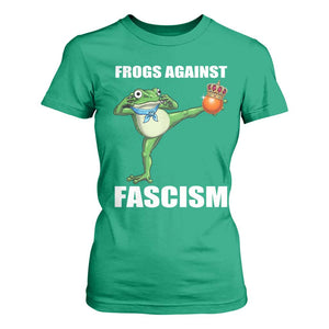 Frogs Against Fascism T Shirt For Women No Fascist No Kings Funny Portland Frog Protest TS02 Irish Green Print Your Wear