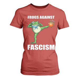 Frogs Against Fascism T Shirt For Women No Fascist No Kings Funny Portland Frog Protest TS02 Red Print Your Wear