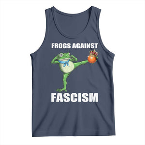Frogs Against Fascism Tank Top No Fascist No Kings Funny Portland Frog Protest TS02 Navy Print Your Wear