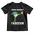 Frogs Against Fascism Toddler T Shirt No Fascist No Kings Funny Portland Frog Protest TS02 Black Print Your Wear