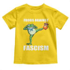 Frogs Against Fascism Toddler T Shirt No Fascist No Kings Funny Portland Frog Protest TS02 Daisy Print Your Wear
