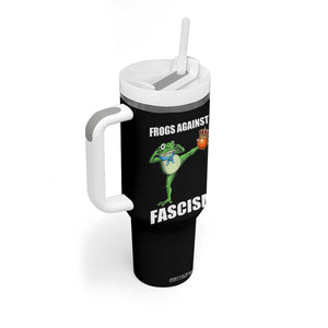Frogs Against Fascism Tumbler With Handle No Fascist No Kings Funny Portland Frog Protest TS02 Print Your Wear