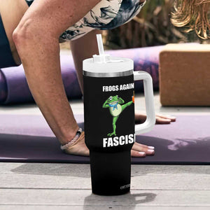 Frogs Against Fascism Tumbler With Handle No Fascist No Kings Funny Portland Frog Protest TS02 Print Your Wear
