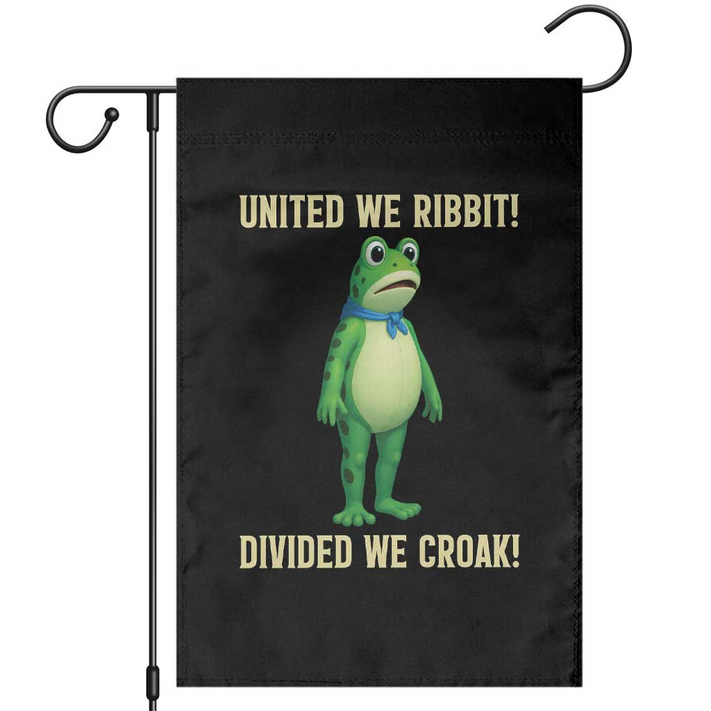 United We Ribbit Frog Protest Garden Flag Divided We Croak Free Portland Resist 2025 TS02 Black Print Your Wear
