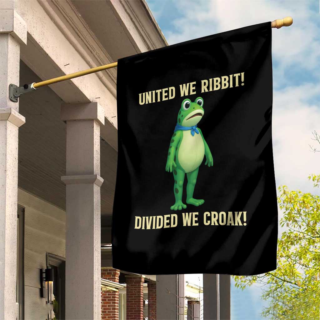 United We Ribbit Frog Protest Garden Flag Divided We Croak Free Portland Resist 2025 TS02 Print Your Wear