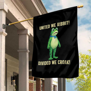 United We Ribbit Frog Protest Garden Flag Divided We Croak Free Portland Resist 2025 TS02 Print Your Wear