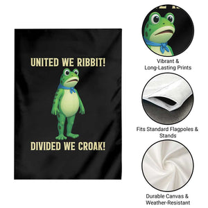 United We Ribbit Frog Protest Garden Flag Divided We Croak Free Portland Resist 2025 TS02 Print Your Wear