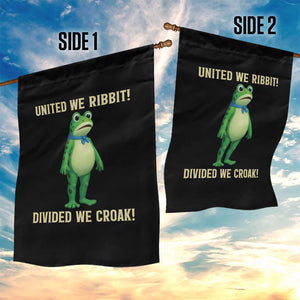 United We Ribbit Frog Protest Garden Flag Divided We Croak Free Portland Resist 2025 TS02 Print Your Wear
