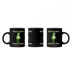 United We Ribbit Frog Protest Coffee Mug Divided We Croak Free Portland Resist 2025 TS02 Print Your Wear
