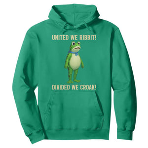 United We Ribbit Frog Protest Hoodie Divided We Croak Free Portland Resist 2025 TS02 Irish Green Print Your Wear