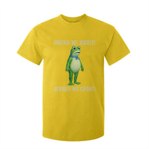 United We Ribbit Frog Protest T Shirt For Kid Divided We Croak Free Portland Resist 2025 TS02 Daisy Print Your Wear