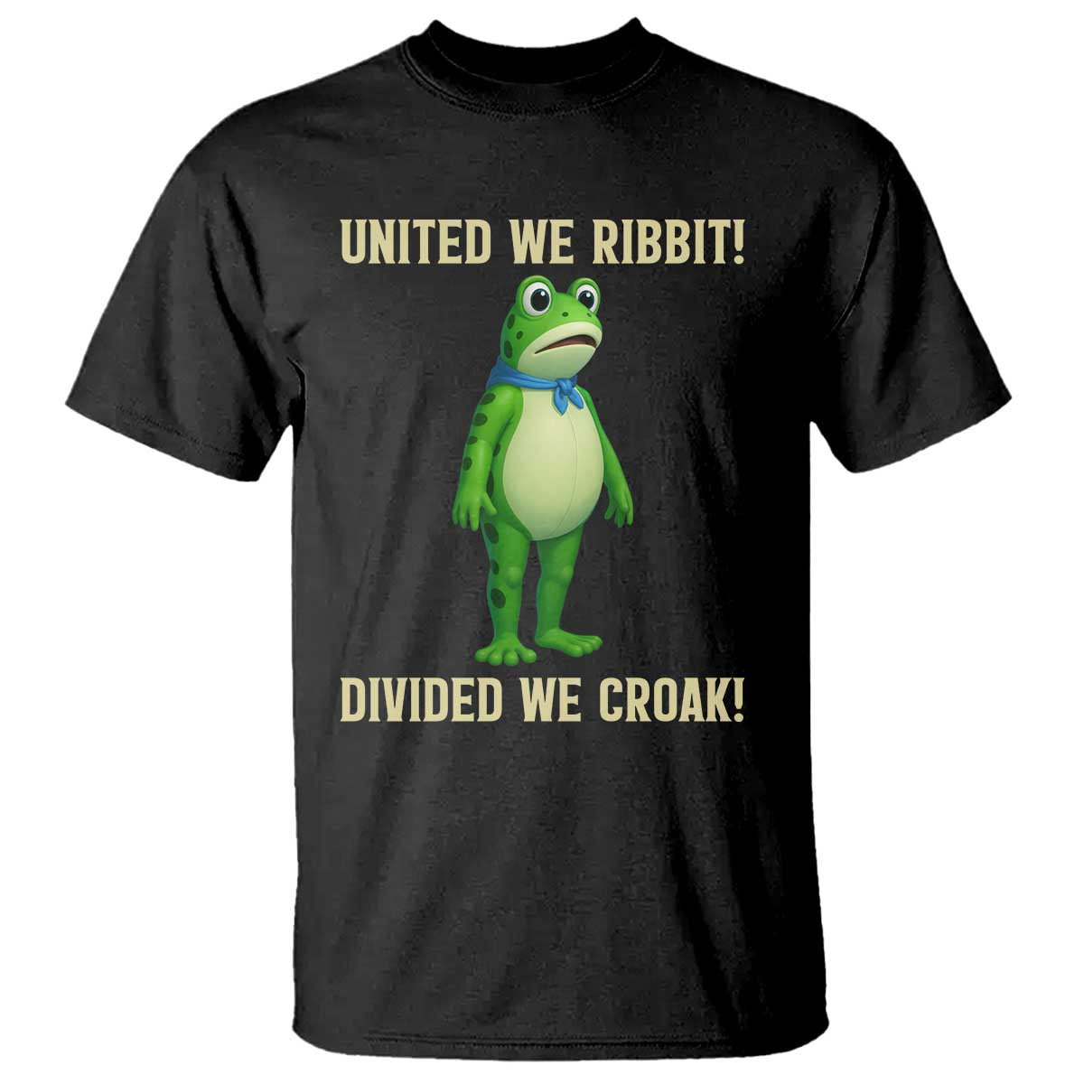 United We Ribbit Frog Protest T Shirt Divided We Croak Free Portland Resist 2025 TS02 Black Print Your Wear