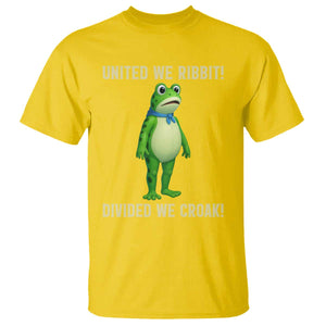 United We Ribbit Frog Protest T Shirt Divided We Croak Free Portland Resist 2025 TS02 Daisy Print Your Wear