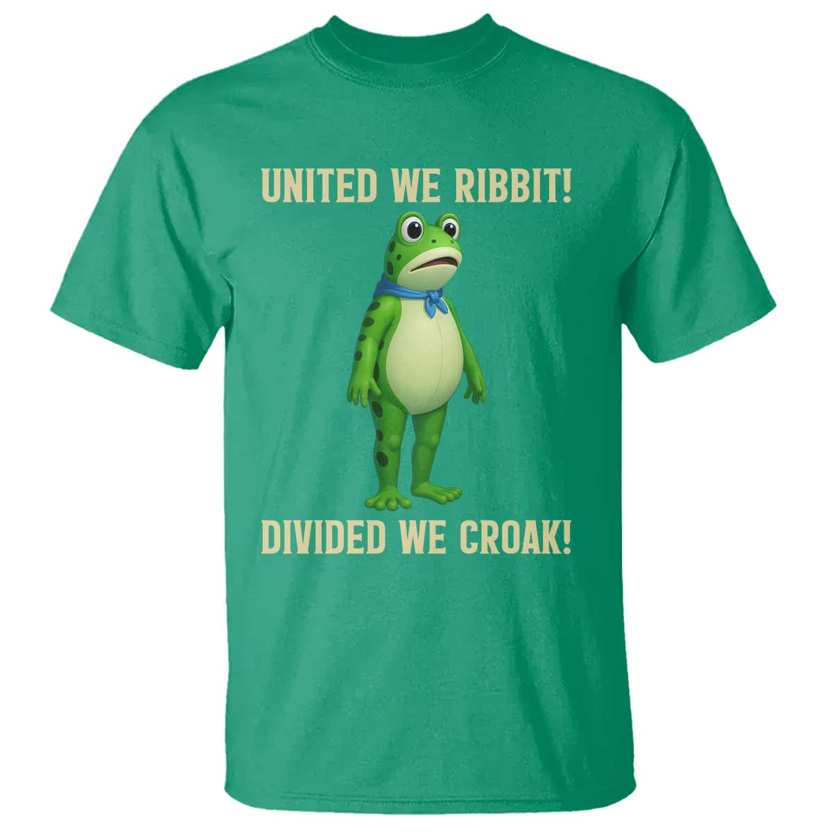 United We Ribbit Frog Protest T Shirt Divided We Croak Free Portland Resist 2025 TS02 Irish Green Print Your Wear