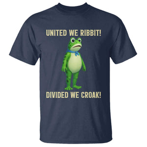 United We Ribbit Frog Protest T Shirt Divided We Croak Free Portland Resist 2025 TS02 Navy Print Your Wear