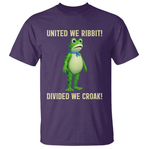 United We Ribbit Frog Protest T Shirt Divided We Croak Free Portland Resist 2025 TS02 Purple Print Your Wear