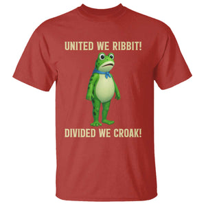 United We Ribbit Frog Protest T Shirt Divided We Croak Free Portland Resist 2025 TS02 Red Print Your Wear