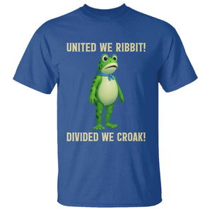 United We Ribbit Frog Protest T Shirt Divided We Croak Free Portland Resist 2025 TS02 Royal Blue Print Your Wear