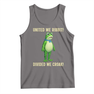 United We Ribbit Frog Protest Tank Top Divided We Croak Free Portland Resist 2025 TS02 Deep Heather Print Your Wear