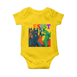 Rainbow Street Protest Frog Baby Onesie Resist LGBTQ+ Solidarity TS02 Daisy Print Your Wear
