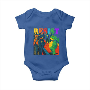Rainbow Street Protest Frog Baby Onesie Resist LGBTQ+ Solidarity TS02 Royal Blue Print Your Wear