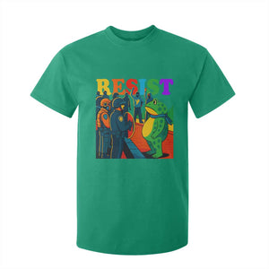 Rainbow Street Protest Frog T Shirt For Kid Resist LGBTQ+ Solidarity TS02 Irish Green Print Your Wear