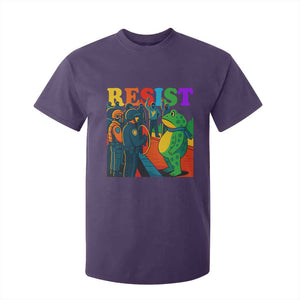 Rainbow Street Protest Frog T Shirt For Kid Resist LGBTQ+ Solidarity TS02 Purple Print Your Wear