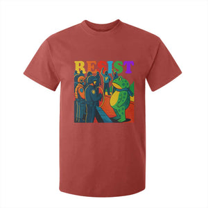 Rainbow Street Protest Frog T Shirt For Kid Resist LGBTQ+ Solidarity TS02 Red Print Your Wear