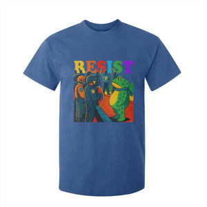 Rainbow Street Protest Frog T Shirt For Kid Resist LGBTQ+ Solidarity TS02 Royal Blue Print Your Wear