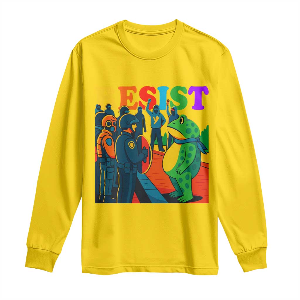 Rainbow Street Protest Frog Long Sleeve Shirt Resist LGBTQ+ Solidarity TS02 Daisy Print Your Wear